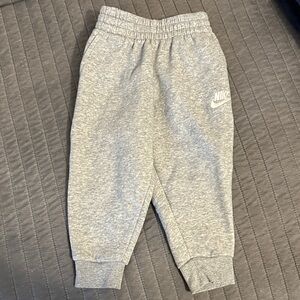 Nike Kids Light Gray Fleece Joggers